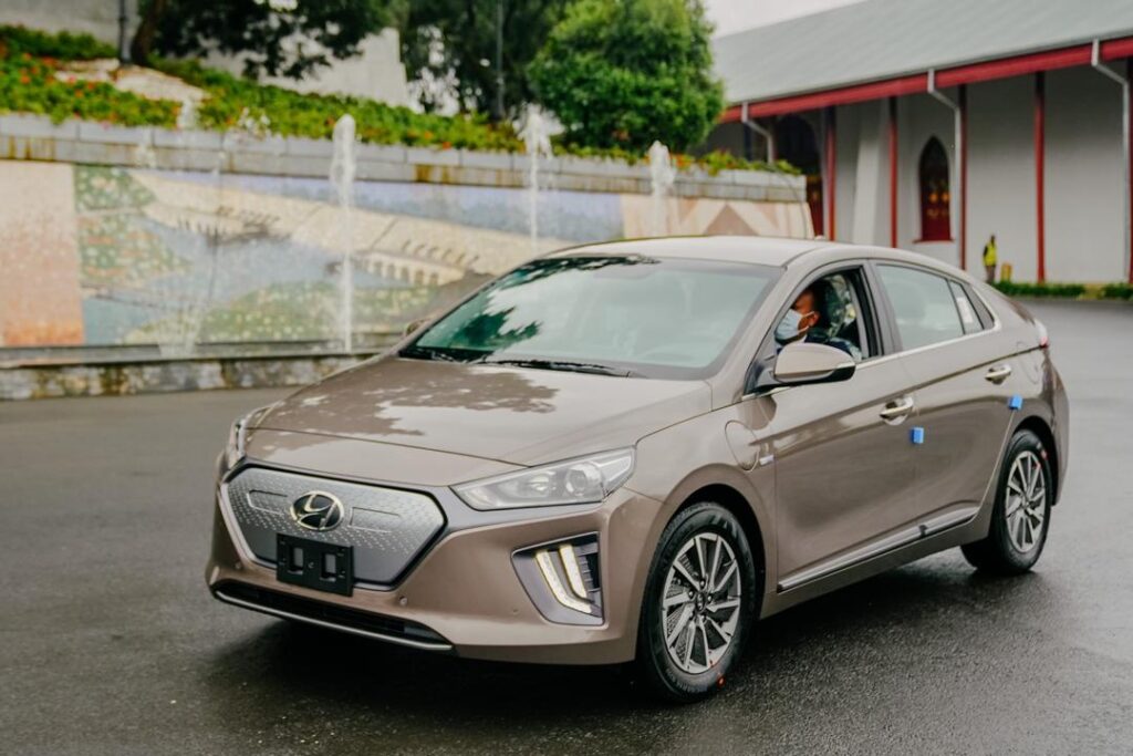 Hyundai Ioniq EV first electric car from Ethiopia assembly plant .